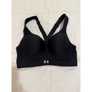 Under Armour High Support Crossback Black Sports Bra  Size 34C